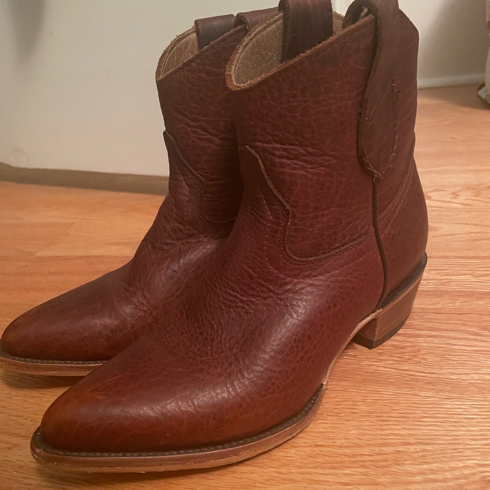 Elegant Brown Leather Ankle Boots